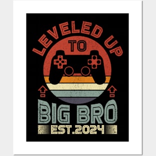 Promoted To Big Bro 2024 Leveled Up To Big Brother Est 2024 Posters and Art